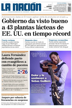 Cover of La Nacion (Costa Rica)