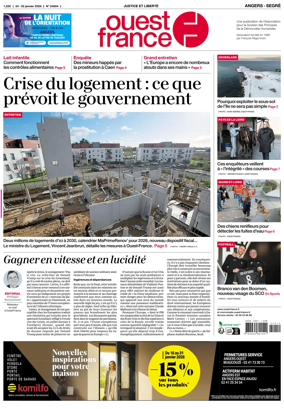 Cover of Ouest France (Angers / Segre)