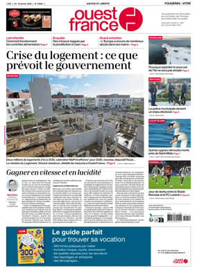 Cover of Ouest-France (Fougeres Vitre)