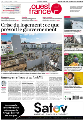 Cover of Ouest France (La Roche-sur-Yon - Fontenay-le-Comte)