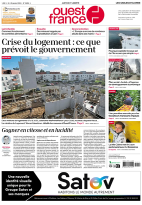 Cover of Ouest France (Les Sables-d'Olonne)
