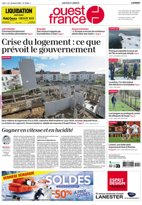 Cover of Ouest France (Lorient)