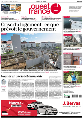 Cover of Ouest France (Nantes)