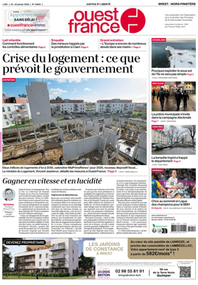 Cover of Ouest France (Nord-Finistere)