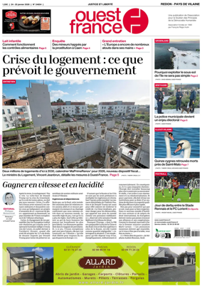 Cover of Ouest France (Redon / Pays de Vilaine)