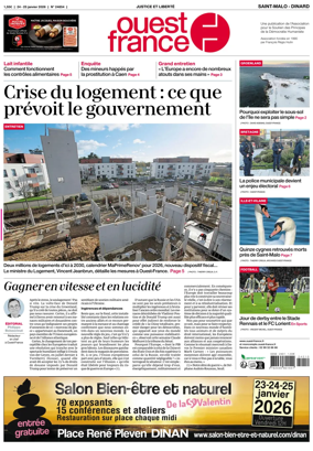 Cover of Ouest France (Saint-Malo)