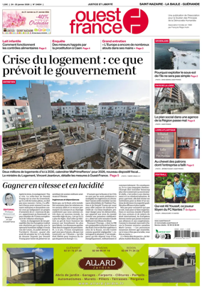Cover of Ouest France (Saint-Nazaire La Baule Guerande)