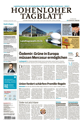 Cover of Hohenloher Tagblatt