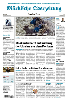 Cover of Markische Oderzeitung Eberswalde