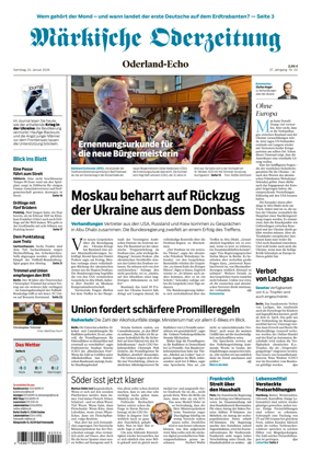 Cover of Markische Oderzeitung Oderland-Echo