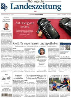 Cover of Thuringische Landeszeitung (Gera)