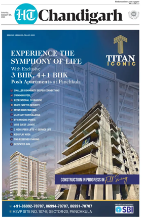 Cover of Hindustan Times (Chandigarh) - Live