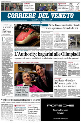Cover of Corriere del Veneto (Treviso e Belluno)