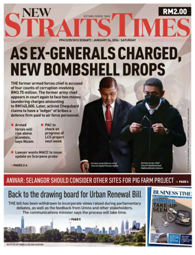 Cover of New Straits Times