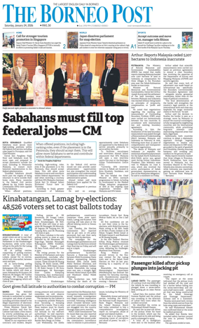 Cover of The Borneo Post (Sabah)
