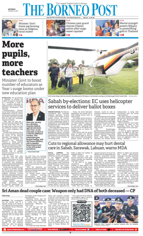 Cover of The Borneo Post (Sarawak)