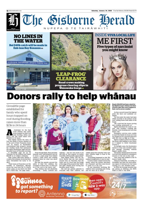 Cover of The Gisborne Herald (Saturday edition)