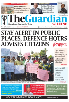 Cover of The Guardian Nigeria