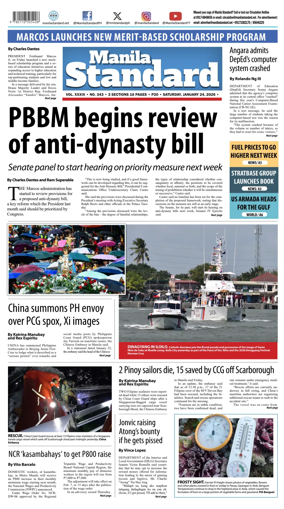 Cover of Manila Standard