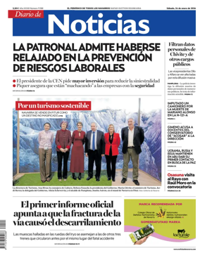 Cover of Diario de Noticias (Spain)