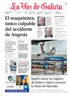 Cover of La Voz de Galicia (A Coruna)