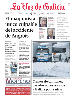 Cover of La Voz de Galicia (Arousa)