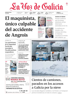 Cover of La Voz de Galicia (Ferrol)