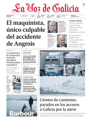 Cover of La Voz de Galicia (Lugo)