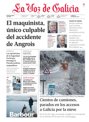 Cover of La Voz de Galicia (Monforte)