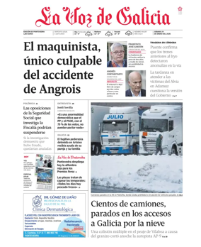 Cover of La Voz de Galicia (Pontevedra)