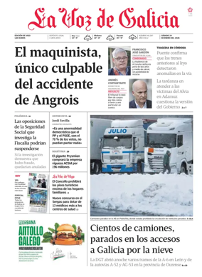 Cover of La Voz de Galicia (Vigo)