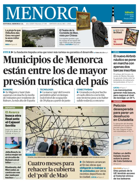 Cover of Menorca Diario Insular
