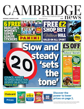 Cover of Cambridge News