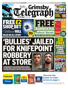 Cover of Grimsby Telegraph