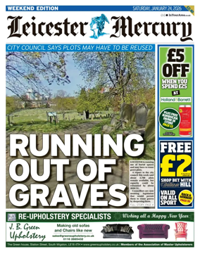 Cover of Leicester Mercury