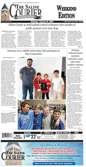 Cover of The Saline Courier Weekend