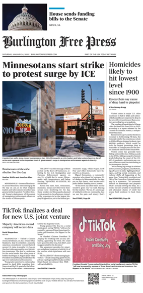 Cover of Burlington Free Press