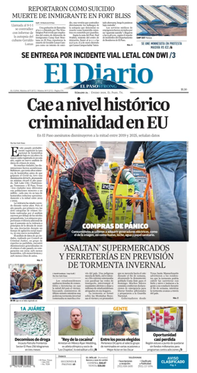 Cover of El Diario de El Paso