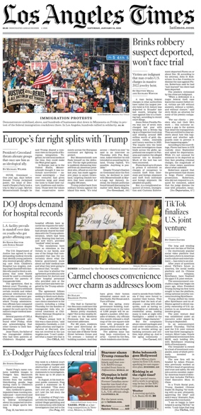 Cover of Los Angeles Times