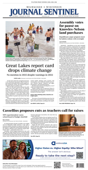 Cover of Milwaukee Journal Sentinel