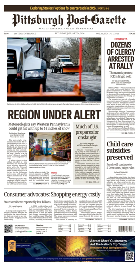 Cover of Pittsburgh Post-Gazette