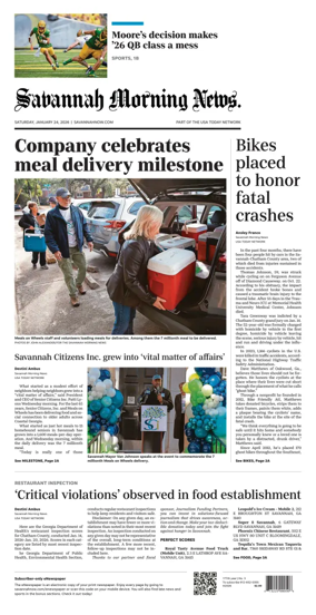 Cover of Savannah Morning News