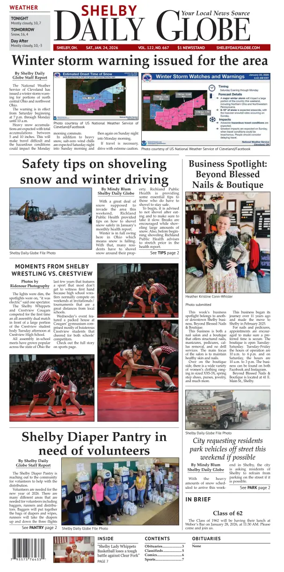 Cover of Shelby Daily Globe
