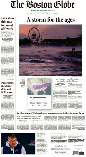 Cover of The Boston Globe