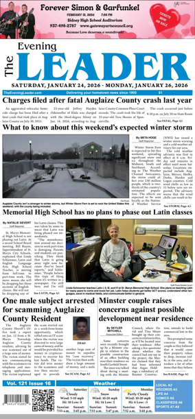 Cover of The Evening Leader