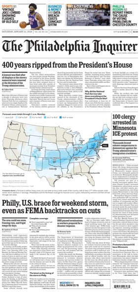 Cover of The Philadelphia Inquirer (South Jersey edition)