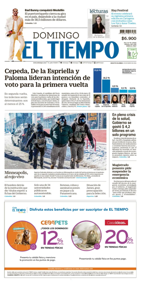 Cover of El Tiempo (Bogota)