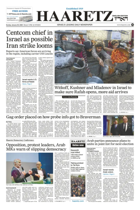 Cover of Haaretz english edition