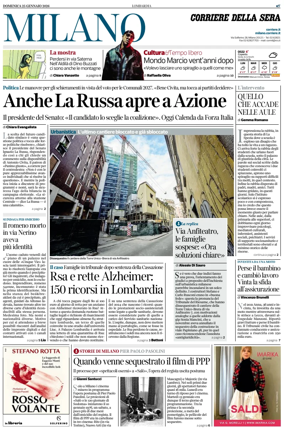 Cover of Corriere della Sera (Milano)