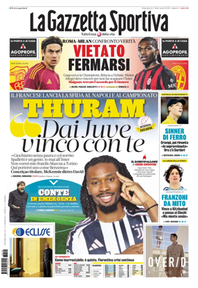 Cover of La Gazzetta dello Sport - Roma